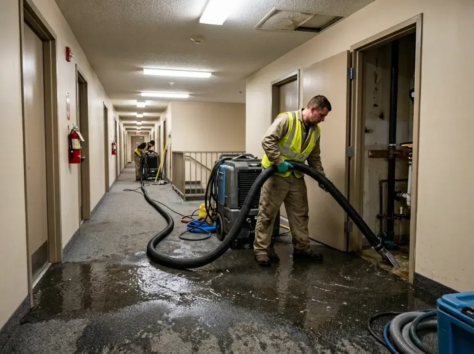 multi-unit-apartment-hallway-f-005 — frequently asked questions, Emergency Burst Pipe Water Extraction & Removal in Clearfie…